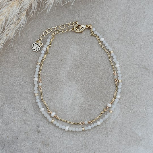 Glee Alyssa Bracelet - White Pearl