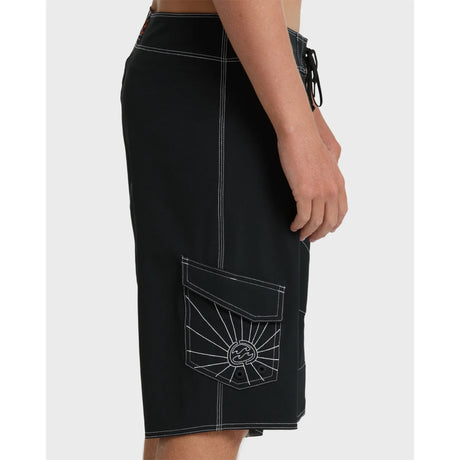 Billabong Billabong Men's A.I. Rising Sun Pro 22" Boardshorts - Black Black 28 Mens Board Shorts