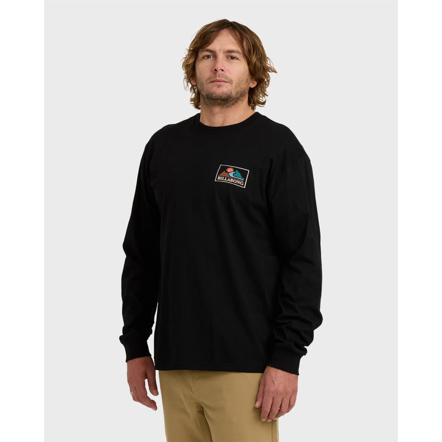 Billabong Billabong Men's A/Div Range Long Sleeve T-Shirt - Black Black S Mens Long Sleeve T-Shirts