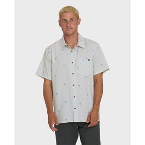 Billabong Billabong Men's A/Div Surftrek Perforated Short Sleeve Woven Shirt - Oatmeal Oatmeal M Mens Button Up Short Sleeve Shirts
