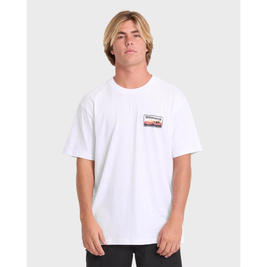 Billabong Billabong Men's Adventure Division Range Premium Short Sleeve Knit T-Shirt - White White M Mens T-Shirts
