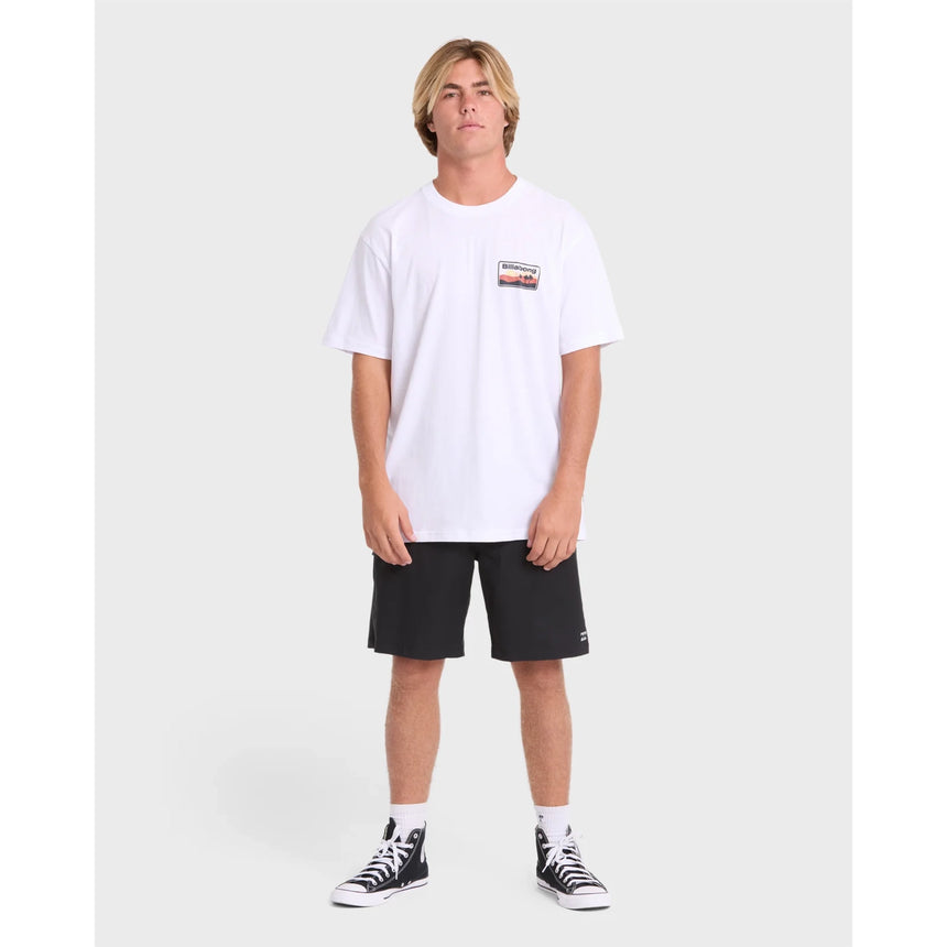 Billabong Billabong Men's Adventure Division Range Premium Short Sleeve Knit T-Shirt - White White M Mens T-Shirts