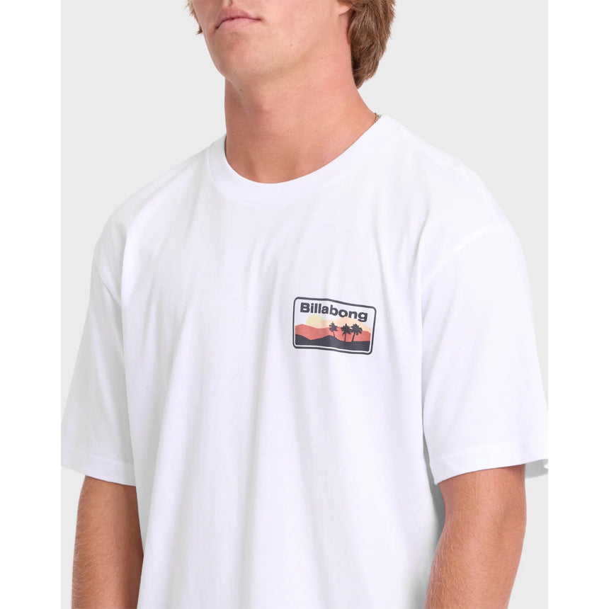 Billabong Billabong Men's Adventure Division Range Premium Short Sleeve Knit T-Shirt - White White M Mens T-Shirts