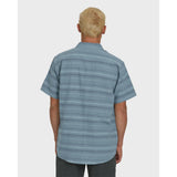 Billabong Billabong Men's All Day Stripe Short Sleeve Shirt - Blue Fog Blue Fog S Mens Button Up Short Sleeve Shirts