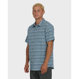 Billabong Billabong Men's All Day Stripe Short Sleeve Shirt - Blue Fog Blue Fog S Mens Button Up Short Sleeve Shirts
