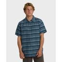 Billabong Billabong Men's All Day Stripe Short Sleeve Shirt - Dark Denim Dark Denim L Mens Button Up Short Sleeve Shirts
