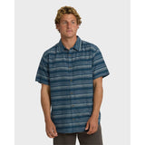 Billabong Billabong Men's All Day Stripe Short Sleeve Shirt - Dark Denim Dark Denim L Mens Button Up Short Sleeve Shirts