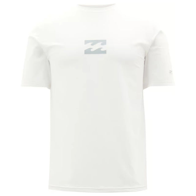 Billabong Billabong Men's All Day Wave Loose Fit Short Sleeve Rashguard - White White S Mens Button Up Short Sleeve Shirts