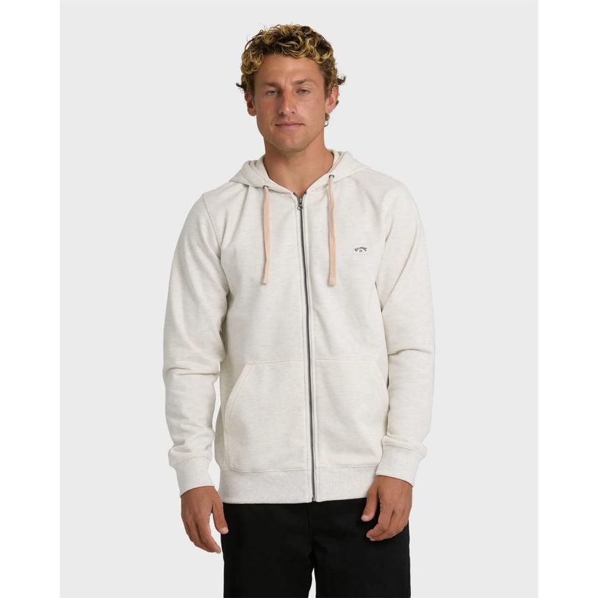 Billabong Billabong Men's All Day Zip Front Hoodie - Oatmeal Heather Oatmeal Heather. M Mens Full Zip Hoodies