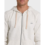 Billabong Billabong Men's All Day Zip Front Hoodie - Oatmeal Heather Oatmeal Heather. M Mens Full Zip Hoodies