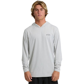 Billabong Billabong Men's Arch Mesh LF Hooded Long-Sleeve Shirt - Silver Silver S Mens Long Sleeve T-Shirts