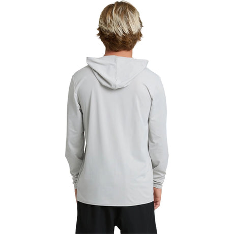 Billabong Billabong Men's Arch Mesh LF Hooded Long-Sleeve Shirt - Silver Silver S Mens Long Sleeve T-Shirts