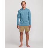 Billabong Billabong Men's Arch Mesh UPF 50 Long Sleeve Hooded Surf Tee - Baby Blue Baby Blue S Mens Full Zip Hoodies