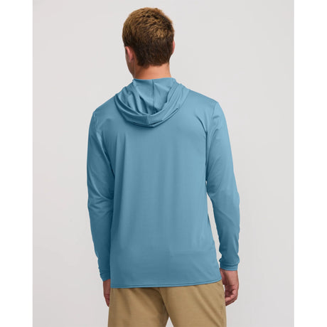 Billabong Billabong Men's Arch Mesh UPF 50 Long Sleeve Hooded Surf Tee - Baby Blue Baby Blue S Mens Full Zip Hoodies