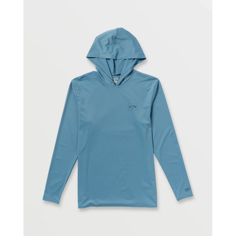 Billabong Billabong Men's Arch Mesh UPF 50 Long Sleeve Hooded Surf Tee - Baby Blue Baby Blue S Mens Full Zip Hoodies