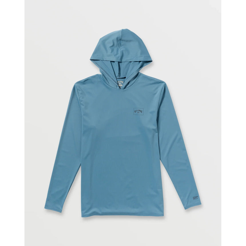Billabong Billabong Men's Arch Mesh UPF 50 Long Sleeve Hooded Surf Tee - Baby Blue Baby Blue S Mens Full Zip Hoodies