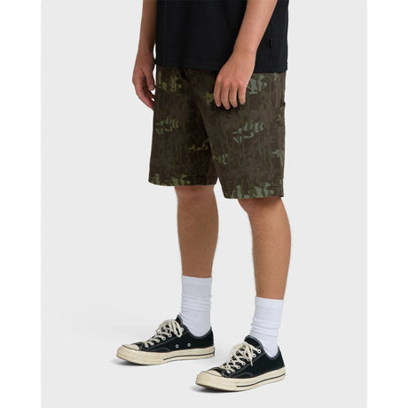 Billabong Billabong Men's Bad Dog Elastic Shorts - Green Camo Green Camo S Mens Elastic Swim Trunks
