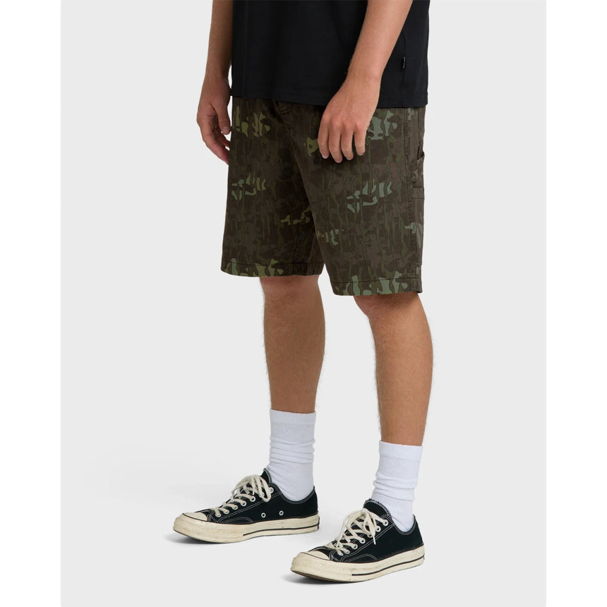 Billabong Billabong Men's Bad Dog Elastic Shorts - Green Camo Green Camo S Mens Elastic Swim Trunks