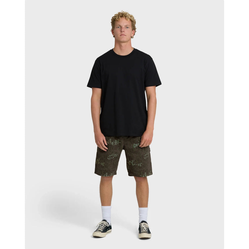 Billabong Billabong Men's Bad Dog Elastic Shorts - Green Camo Green Camo S Mens Elastic Swim Trunks