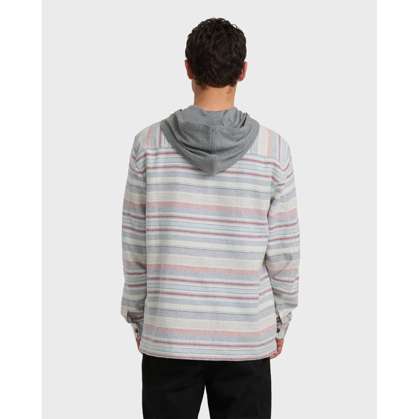 Billabong Billabong Men's Baja Long Sleeve Flannel Shirt - Off White Off White S Mens Flannel Long Sleeve Shirts