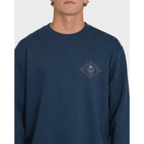 Billabong Billabong Men's Compass Crewneck Sweatshirt - Dark Blue Dark Blue S Mens Crew Sweatshirt