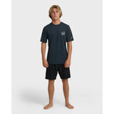 Billabong Billabong Men's Crayon Wave Loose Fit Short Sleeve Surf Tee - Navy Navy L Mens Button Up Short Sleeve Shirts