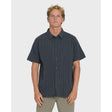 Billabong Billabong Men's Garage Sandon Jacquard Short Sleeve Woven Shirt - True Navy True Navy S Mens Button Up Short Sleeve Shirts