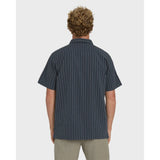Billabong Billabong Men's Garage Sandon Jacquard Short Sleeve Woven Shirt - True Navy True Navy S Mens Button Up Short Sleeve Shirts