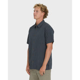 Billabong Billabong Men's Garage Sandon Jacquard Short Sleeve Woven Shirt - True Navy True Navy S Mens Button Up Short Sleeve Shirts