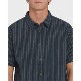 Billabong Billabong Men's Garage Sandon Jacquard Short Sleeve Woven Shirt - True Navy True Navy S Mens Button Up Short Sleeve Shirts