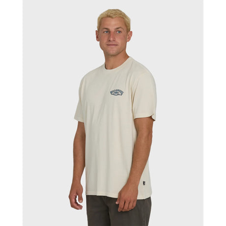 Billabong Billabong Men's Heritage Arch Wave Washed Premium Short Sleeve Knit T-Shirt - Oatmeal Oatmeal S Mens T-Shirts