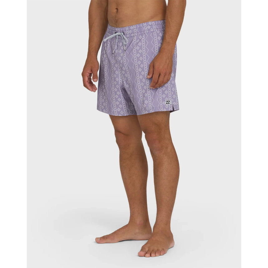 Billabong Billabong Men's Lineup Laybacks 16" Trunks - Purple Ash Purple Ash S Mens Elastic Swim Trunks