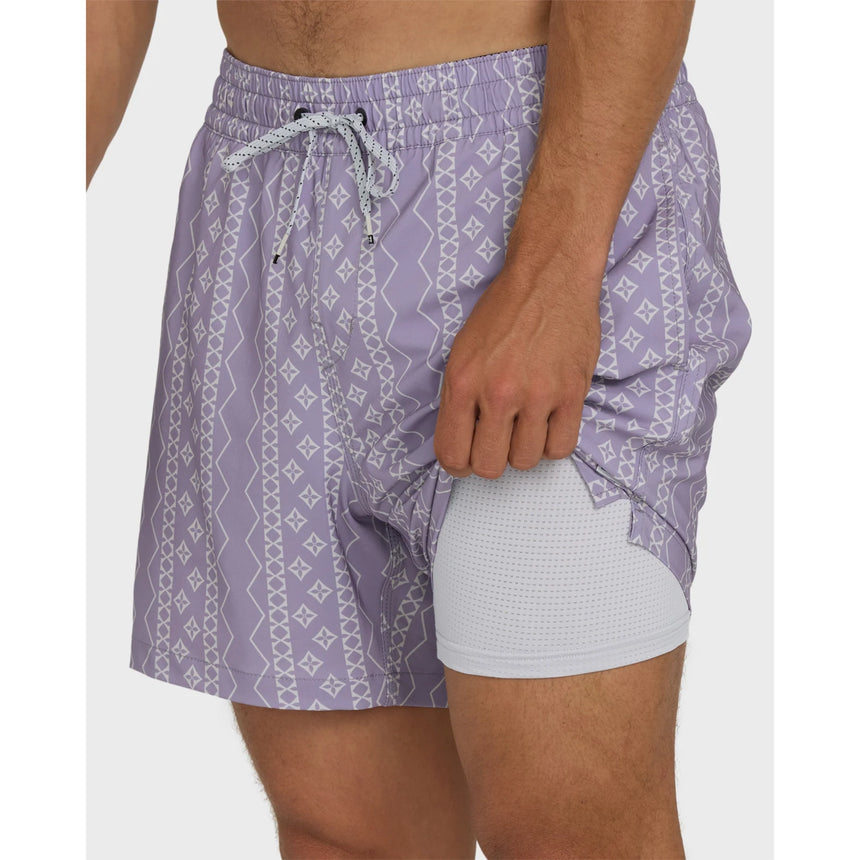 Billabong Billabong Men's Lineup Laybacks 16" Trunks - Purple Ash Purple Ash S Mens Elastic Swim Trunks