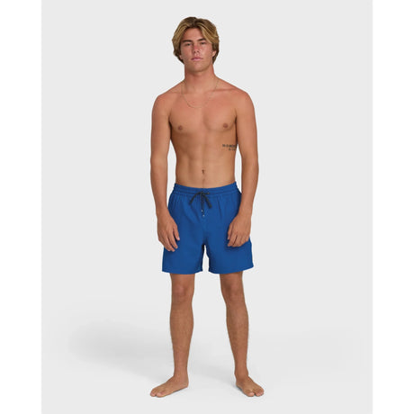 Billabong Billabong Men's Lineup Solid Layback 16" Trunks - Deep Ocean Deep Ocean S Mens Elastic Swim Trunks