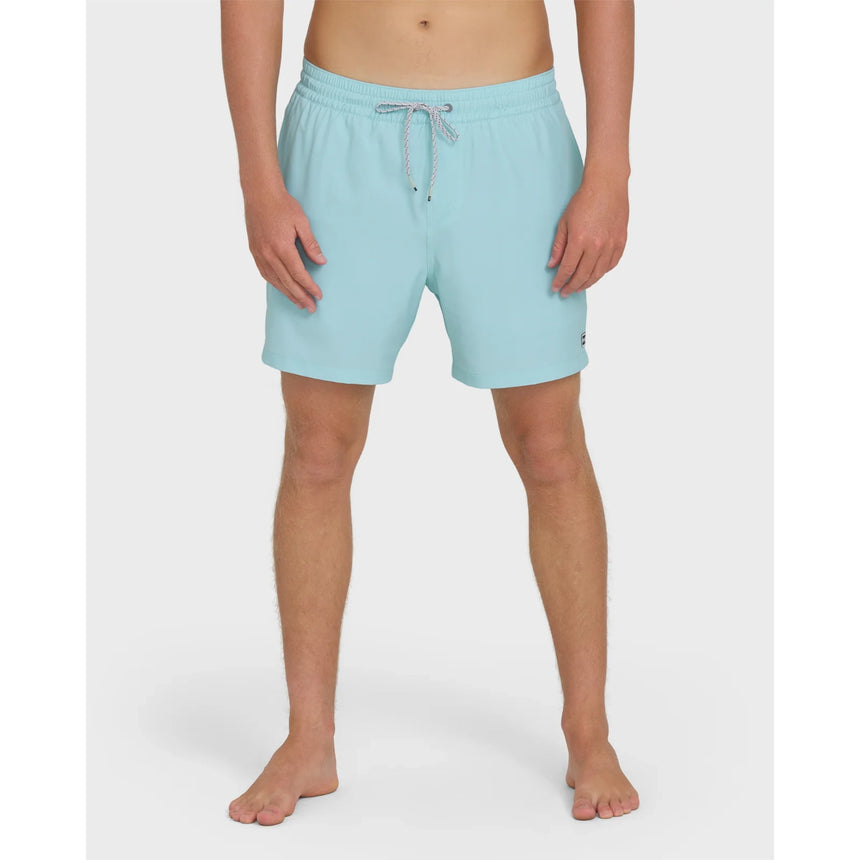 Billabong Billabong Men's Lineup Solid Layback 16" Trunks - Dusty Blue Dusty Blue S Mens Elastic Swim Trunks