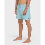 Billabong Billabong Men's Lineup Solid Layback 16" Trunks - Dusty Blue Dusty Blue S Mens Elastic Swim Trunks