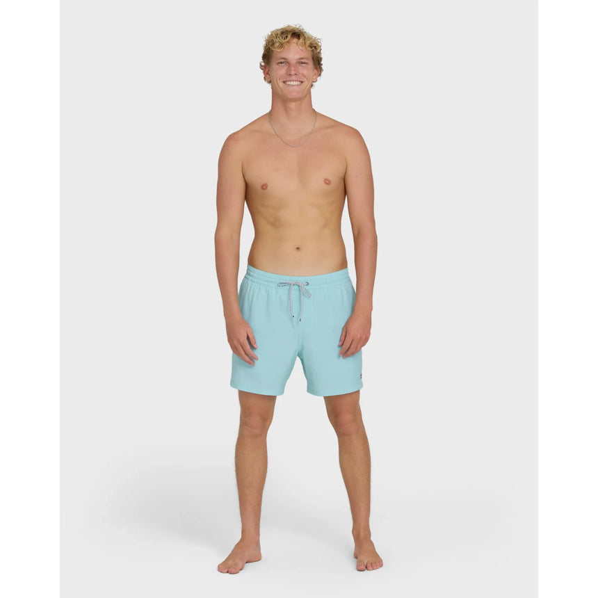 Billabong Billabong Men's Lineup Solid Layback 16" Trunks - Dusty Blue Dusty Blue S Mens Elastic Swim Trunks