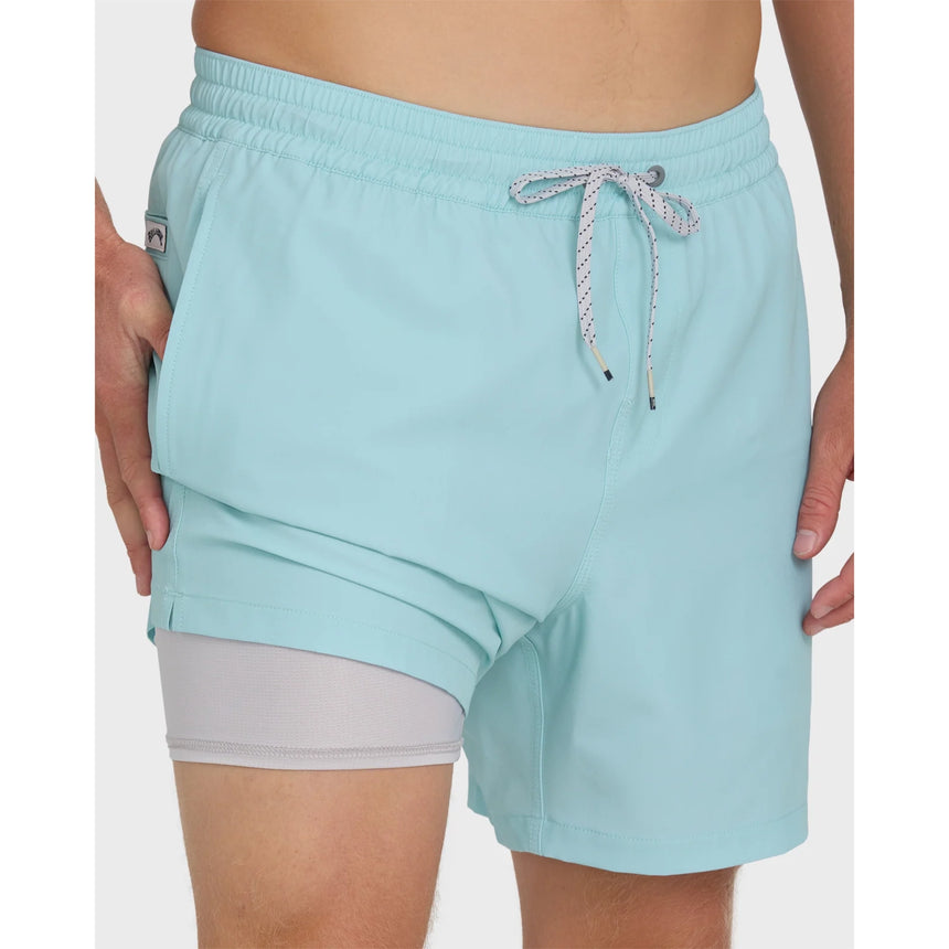 Billabong Billabong Men's Lineup Solid Layback 16" Trunks - Dusty Blue Dusty Blue S Mens Elastic Swim Trunks