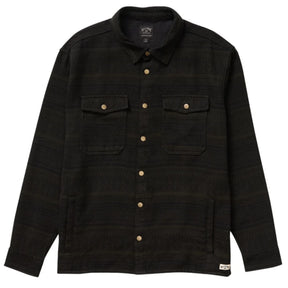 Billabong Billabong Men's Lodge Long Sleeve Button-Up Shirt - Dark Military Dark Military S Mens Button Up Long Sleeve Shirts