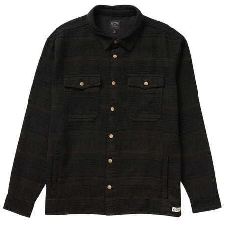 Billabong Billabong Men's Lodge Long Sleeve Button-Up Shirt - Dark Military Dark Military S Mens Button Up Long Sleeve Shirts