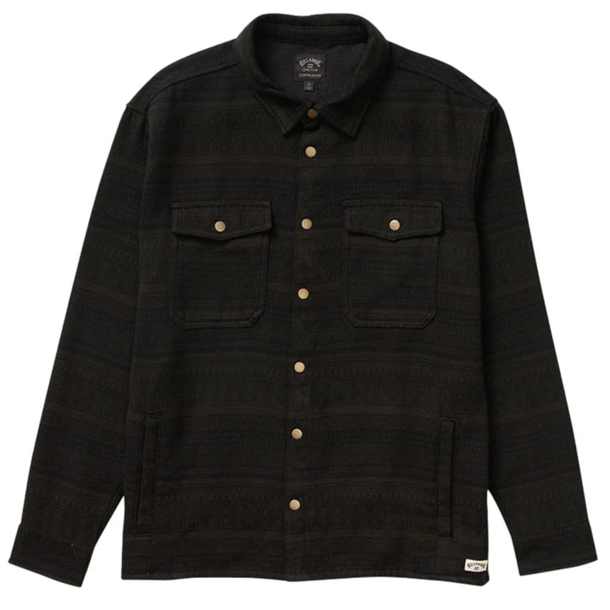 Billabong Billabong Men's Lodge Long Sleeve Button-Up Shirt - Dark Military Dark Military S Mens Button Up Long Sleeve Shirts