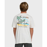 Billabong Billabong Men's Loner Wave Washed Premium Short Sleeve Knit T-Shirt - Off White Off White S Mens T-Shirts