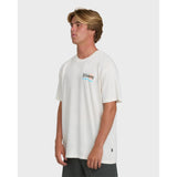 Billabong Billabong Men's Loner Wave Washed Premium Short Sleeve Knit T-Shirt - Off White Off White S Mens T-Shirts