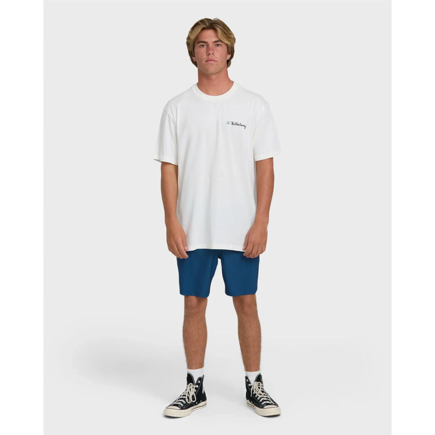 Billabong Billabong Men's Making Tracks Premium Short Sleeve Knit T-Shirt - Off White Off White S Mens T-Shirts