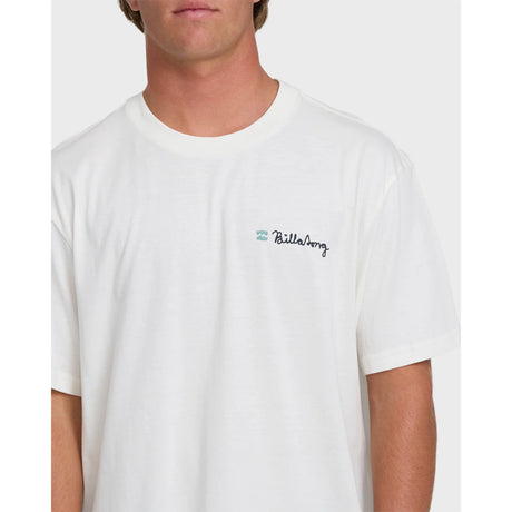 Billabong Billabong Men's Making Tracks Premium Short Sleeve Knit T-Shirt - Off White Off White S Mens T-Shirts