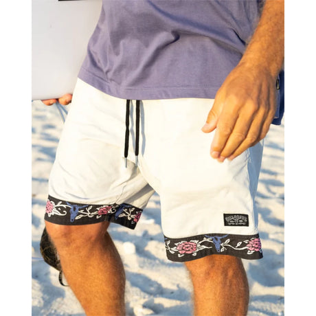 Billabong Billabong Men's Occy Larry Twill 17" Shorts - Silver Silver S Mens Elastic Swim Trunks