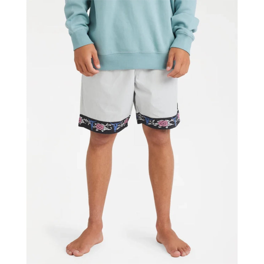 Billabong Billabong Men's Occy Larry Twill 17" Shorts - Silver Silver S Mens Elastic Swim Trunks