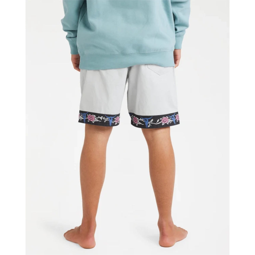 Billabong Billabong Men's Occy Larry Twill 17" Shorts - Silver Silver S Mens Elastic Swim Trunks