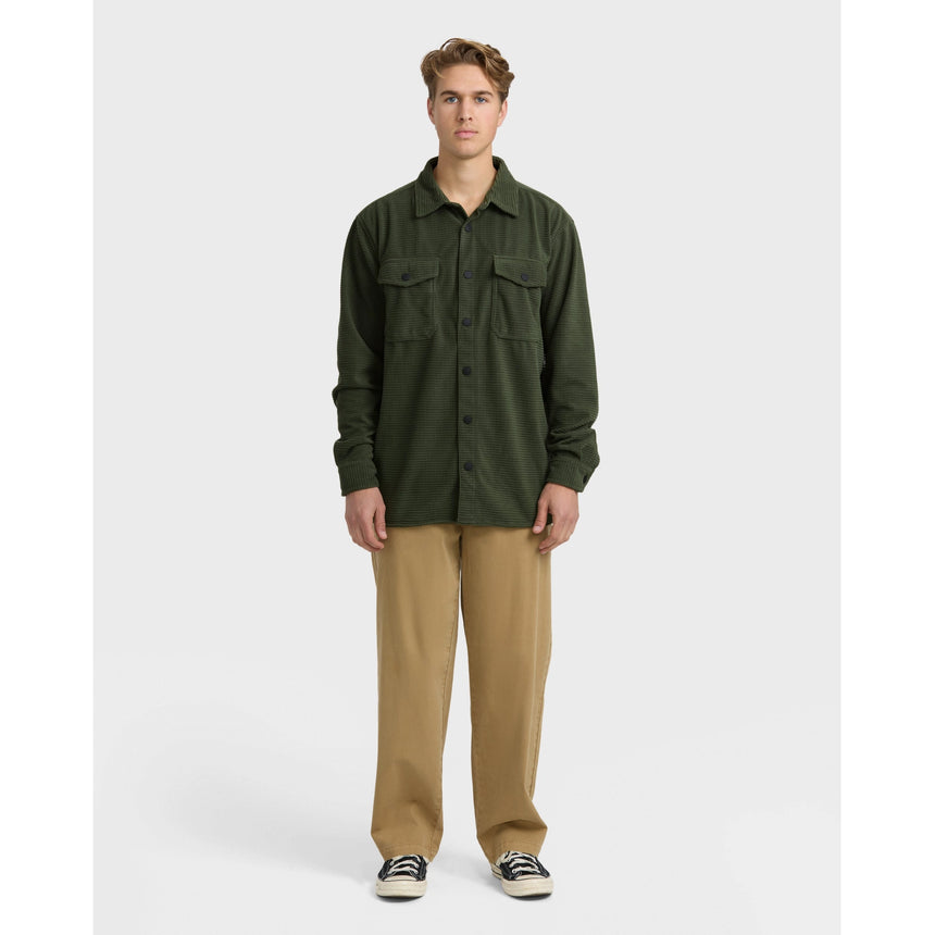Billabong Billabong Men's Ridge Flannel Shirt - Fatigue Fatigue S Mens Flannel Long Sleeve Shirts