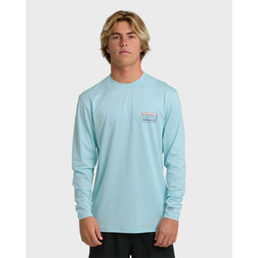 Billabong Billabong Men's Runner UPF 50 Long Sleeve Surf Tee - Blue Heather Blue Heather L Mens Long Sleeve T-Shirts